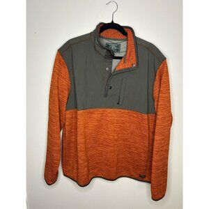 G.H. Bass & Co. Men’s Mixed Media Pullover burnt orange and grey men’s sz XXL
